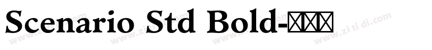 Scenario Std Bold字体转换